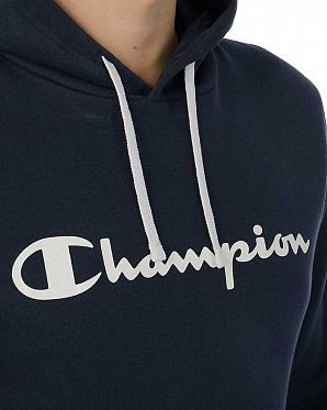 Толстовка мужская с капюшоном Champion Authentic American BS512 Navy Толстовка мужская с капюшоном Champion Authentic American BS512 Navy