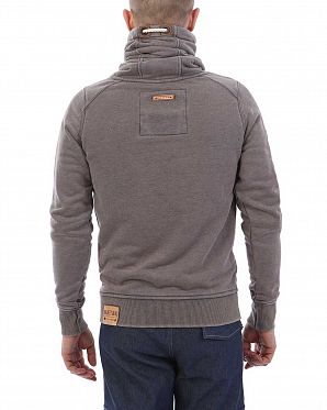 Толстовка мужская с высоким воротом Naketano Hipster Grey Толстовка мужская с высоким воротом Naketano Hipster Grey
