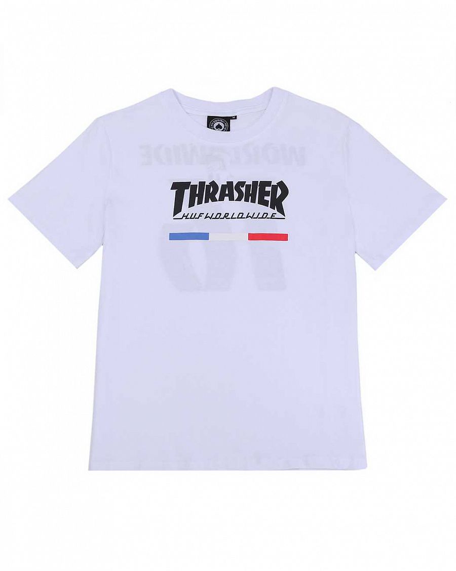 Футболка женская Thrasher & HUF Worldwide Tee White отзывы Футболка женская Thrasher & HUF Worldwide Tee White отзывы