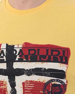 Футболка мужская Napapijri Seg Print Yellow Футболка мужская Napapijri Seg Print Yellow