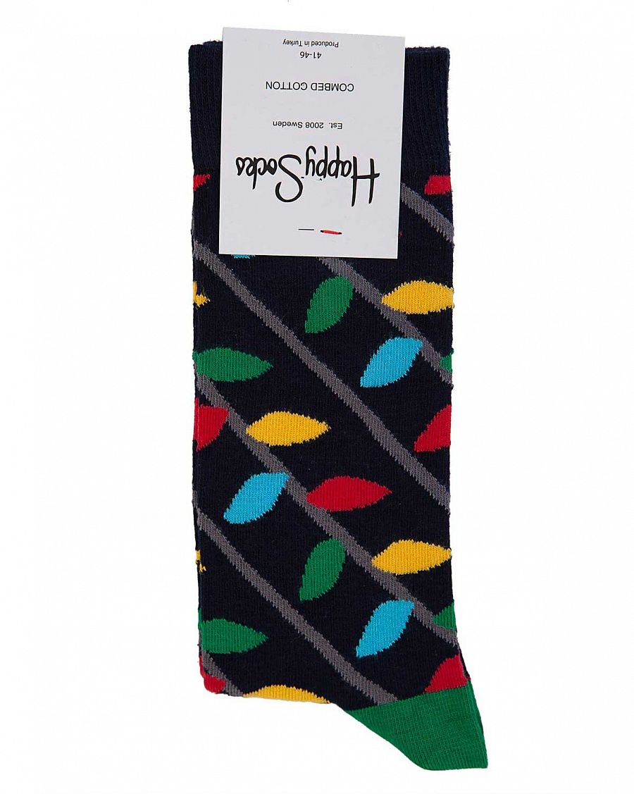 Носки высокие мужские Швеция Happy Socks Leaves Multi отзывы