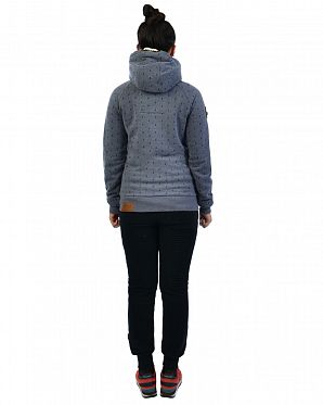 Толстовка женская на молнии с капюшоном Naketano Brazzo Ankerdizzel Scarface Melange