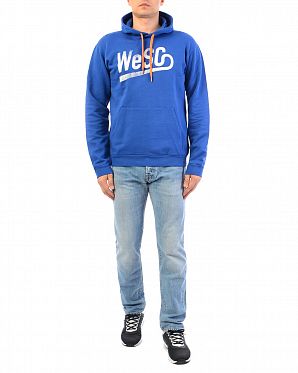 Толстовка мужская кенгуру с капюшоном Wesc Baseball Turkish Sea Толстовка мужская кенгуру с капюшоном Wesc Baseball Turkish Sea