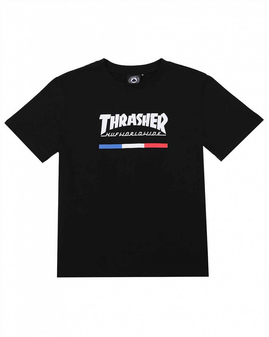 Футболка женская Thrasher & HUF Worldwide Tee Black отзывы