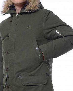 Куртка-парка на пуху Fred Perry J3270 Down Arctic Jacket Green