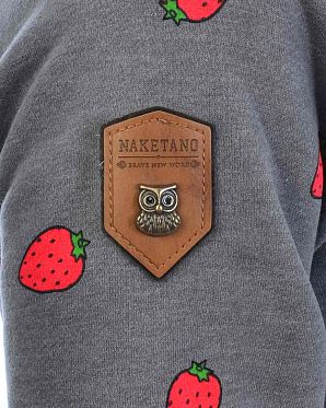 Толстовка женская на молнии с капюшоном Naketano Beng! Dark Grey Mel