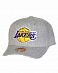 Бейсболка с изогнутым козырьком Mitchell and Ness TEAM HEATHER 2.0 STRETCH Los Angeles Lakers 2 Grey отзывы