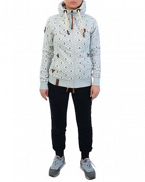 Толстовка женская с капюшоном Naketano Fiasche Pommes Amazing Grey