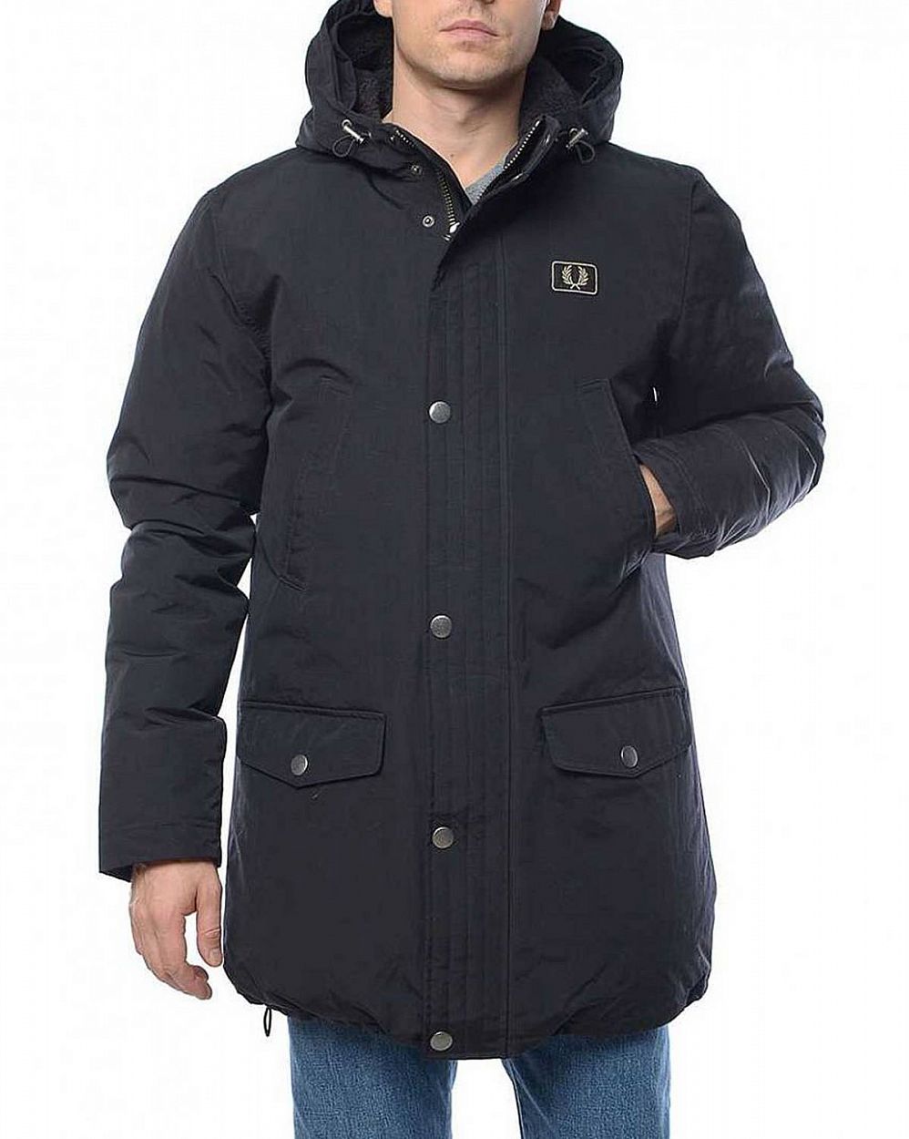 Парка пуховик мужской зимний Fred Perry SJ3079 Down Arctic Parka Black отзывы