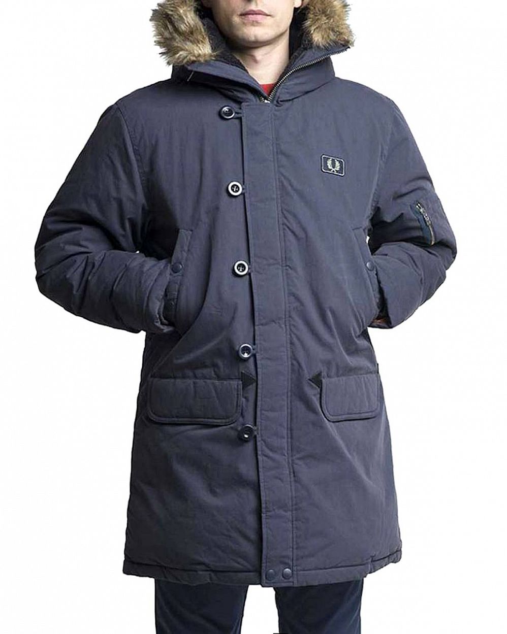 Куртка-парка на пуху Fred Perry J3270 Down Arctic Jacket Navy отзывы