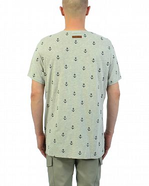 Футболка мужская Naketano Cafe FULL Stone Grey Melange Футболка мужская Naketano Cafe FULL Stone Grey Melange