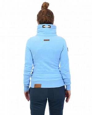 Толстовка женская на молнии с высоким воротом Naketano Monsterbumserin Amazing Blue mel