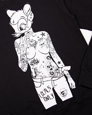 Толстовка свитшот Rum Knuckies Locals Only Black Толстовка свитшот Rum Knuckies Locals Only Black