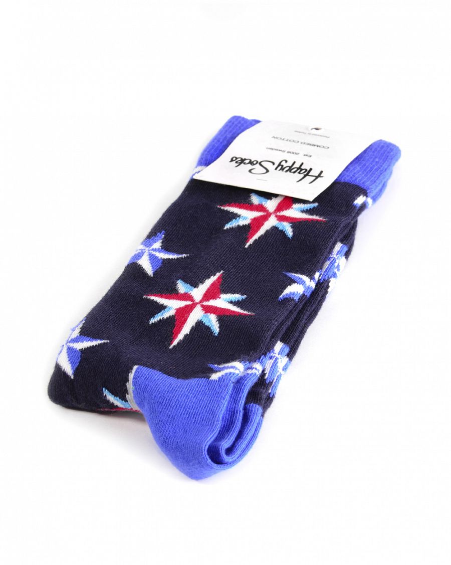 Носки мужские Happy Socks Combed Cotton Star Navy отзывы
