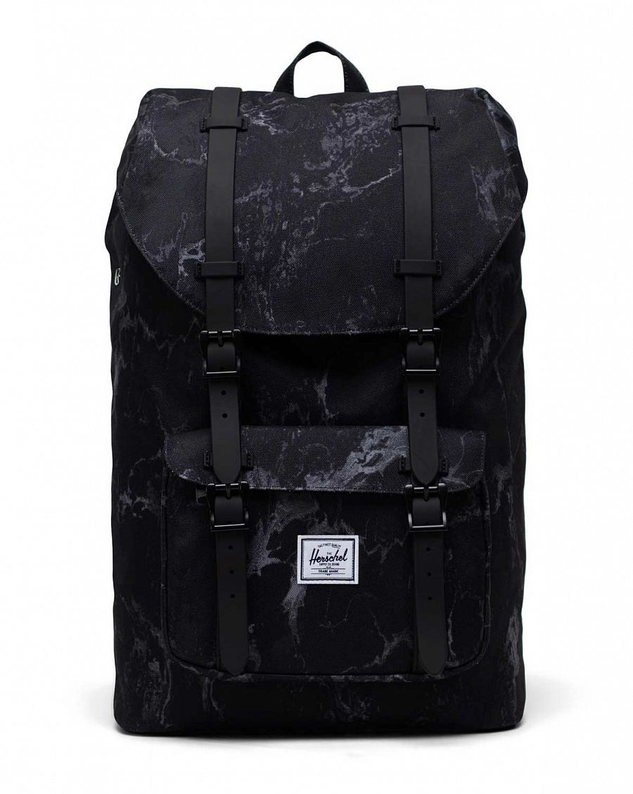 Рюкзак городской для ноутбука 13 дюймов Herschel L. America Mid Black Marble отзывы