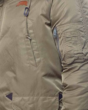 Пуховик водонепроницаемый на гусином пуху Корея NudeBones Brown Пуховик водонепроницаемый на гусином пуху Корея NudeBones Brown