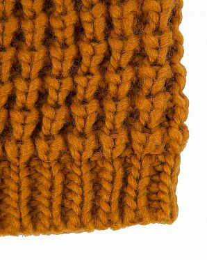 Шапка с помпоном зимняя женская Канада KyiKyi Classic Faux Fur Sandy Brown