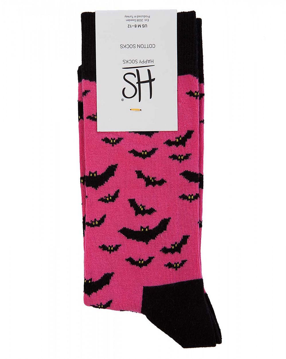 Носки высокие мужские Швеция Happy Socks Bat Pink отзывы
