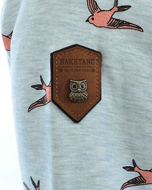 Толстовка женская на молнии с высоким воротом Naketano Wuppi Puppi Amazing Grey