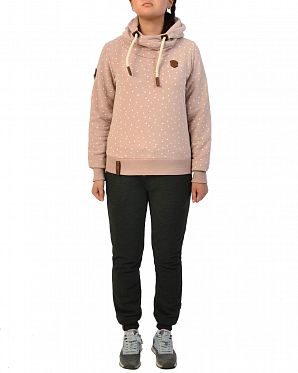 Толстовка женская с капюшоном Naketano Put the D on me II Dusty Pink Mel Толстовка женская с капюшоном Naketano Put the D on me II Dusty Pink Mel