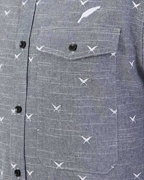 Рубашка мужская с длинным рукавом Publish Brand USA Generick Slate