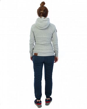 Толстовка женская на молнии с капюшоном Naketano Brazzo Grey