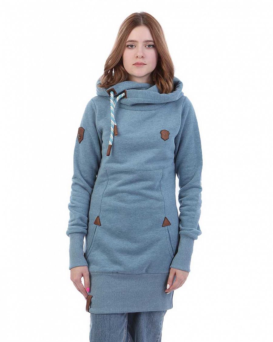 Толстовка-кенгуру женская Naketano Lange IX Light Blue Melange отзывы Толстовка-кенгуру женская Naketano Lange IX Light Blue Melange отзывы