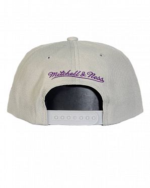 Бейсболка с прямым козырьком Mitchell and Ness Los 75TH Angeles Lakers Silver Бейсболка с прямым козырьком Mitchell and Ness Los 75TH Angeles Lakers Silver