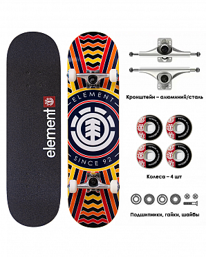 Скейтборд в Сборе Element 6 размер 8.25 (25 желтый оранжевый 8.25)