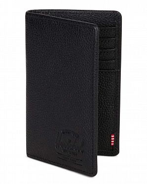 Визитница натуральная кожа Herchel Frank L Black Pebbled Leather Визитница натуральная кожа Herchel Frank L Black Pebbled Leather