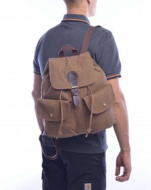 Рюкзак водостойкий из толстой джинсы Kaukko Korea FJ17 Brown