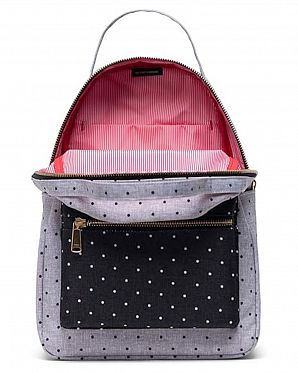 Рюкзак городской для 13 ноутбука Herschel Nova Mid-Volume POLKA DOT CROSSHATCH GREY BLACK Рюкзак городской для 13 ноутбука Herschel Nova Mid-Volume POLKA DOT CROSSHATCH GREY BLACK
