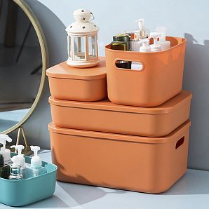 Контейнер АЛИ ЧАЙНА с крышкой SH179, 14 L, Большой Средний Синий