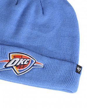 Шапка с подворотом '47 Brand NBA Oklahoma City Tunder Blue