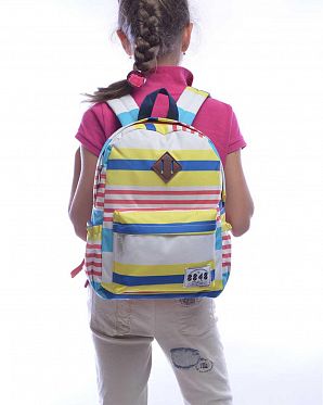 Рюкзак водоотталкивающий маленький 8848 H Black Stripe Teal