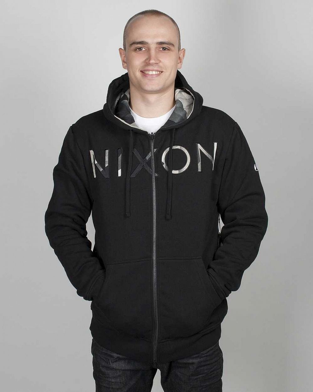 Толстовка Nixon Reveille Reverse Zip Hood Black отзывы