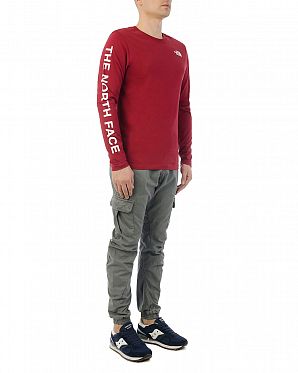 Футболка с длинным рукавом The North Face Dome Sleeve Print Cardinal Футболка с длинным рукавом The North Face Dome Sleeve Print Cardinal