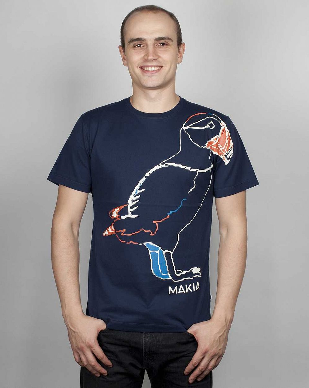 купить Футболка Makia Big Puffin T-shirt Navy в Москве купить Футболка Makia Big Puffin T-shirt Navy в Москве