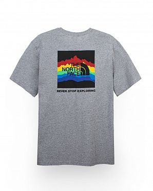 Футболка мужская The North Face Pocket with Raibow Grey Футболка мужская The North Face Pocket with Raibow Grey