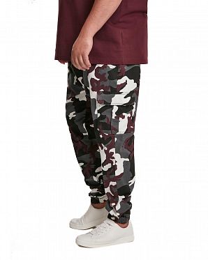 Джоггеры мужские карго Urban Classics Wine Camo Джоггеры мужские карго Urban Classics Wine Camo