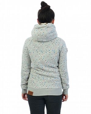 Толстовка женская на молнии с капюшоном Naketano Gunnesbush Grey Melange