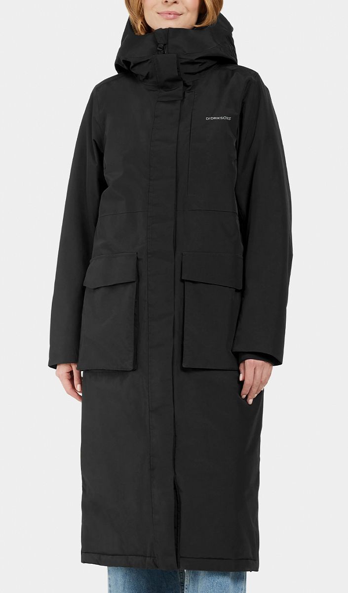 Парка женская зимняя водонепроницаемая Didriksons Leya Long Black отзывы
