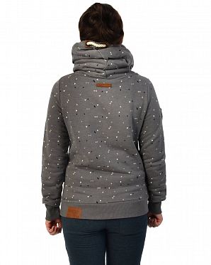 Толстовка женская с капюшоном Naketano Kann Ich Valuta II Dark Grey Melange Толстовка женская с капюшоном Naketano Kann Ich Valuta II Dark Grey Melange