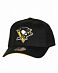 Бейсболка с изогнутым козырьком Mitchell and Ness Stretch Wool Fitted Pittsburgh Penguins Black