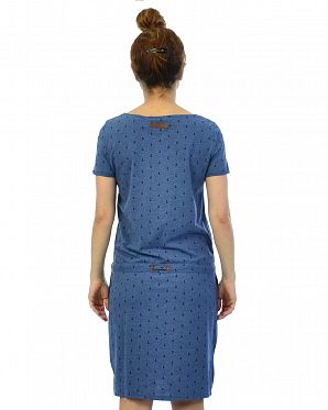 Платье женское короткий рукав и карманами Naketano El Majmuni Ankerdizzel Blue Melange Платье женское короткий рукав и карманами Naketano El Majmuni Ankerdizzel Blue Melange