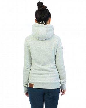 Толстовка женская на молнии с капюшоном Naketano Brazzo Jeck Stone Grey