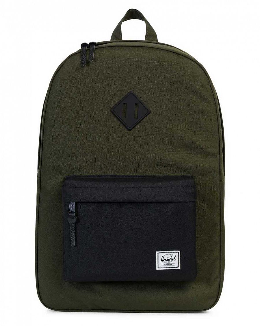 Рюкзак водоотталкивающий с карманом для 15 ноутбука Herschel Heritage Forest Black отзывы