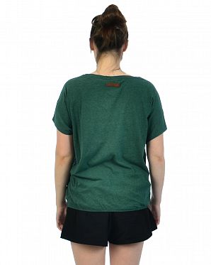 Футболка женская на резинке свободная Германия Naketano Dirty Acid Girl Dirty Green Melange Футболка женская на резинке свободная Германия Naketano Dirty Acid Girl Dirty Green Melange
