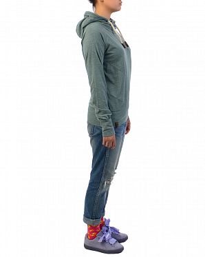 Лонгслив женский с капюшоном Naketano Mandy XI Stormy Sea Mel Лонгслив женский с капюшоном Naketano Mandy XI Stormy Sea Mel