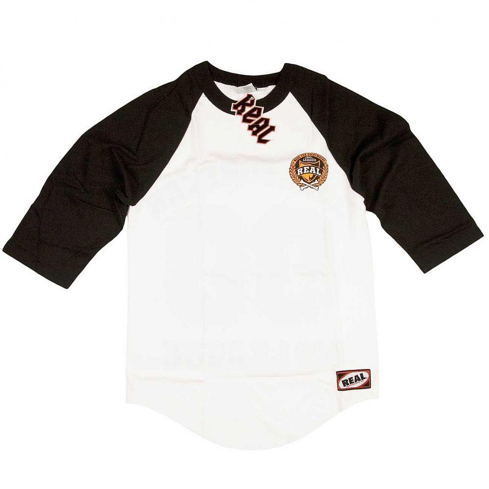 купить Футболка Real 3/4 No Leagure White/black в Москве купить Футболка Real 3/4 No Leagure White/black в Москве